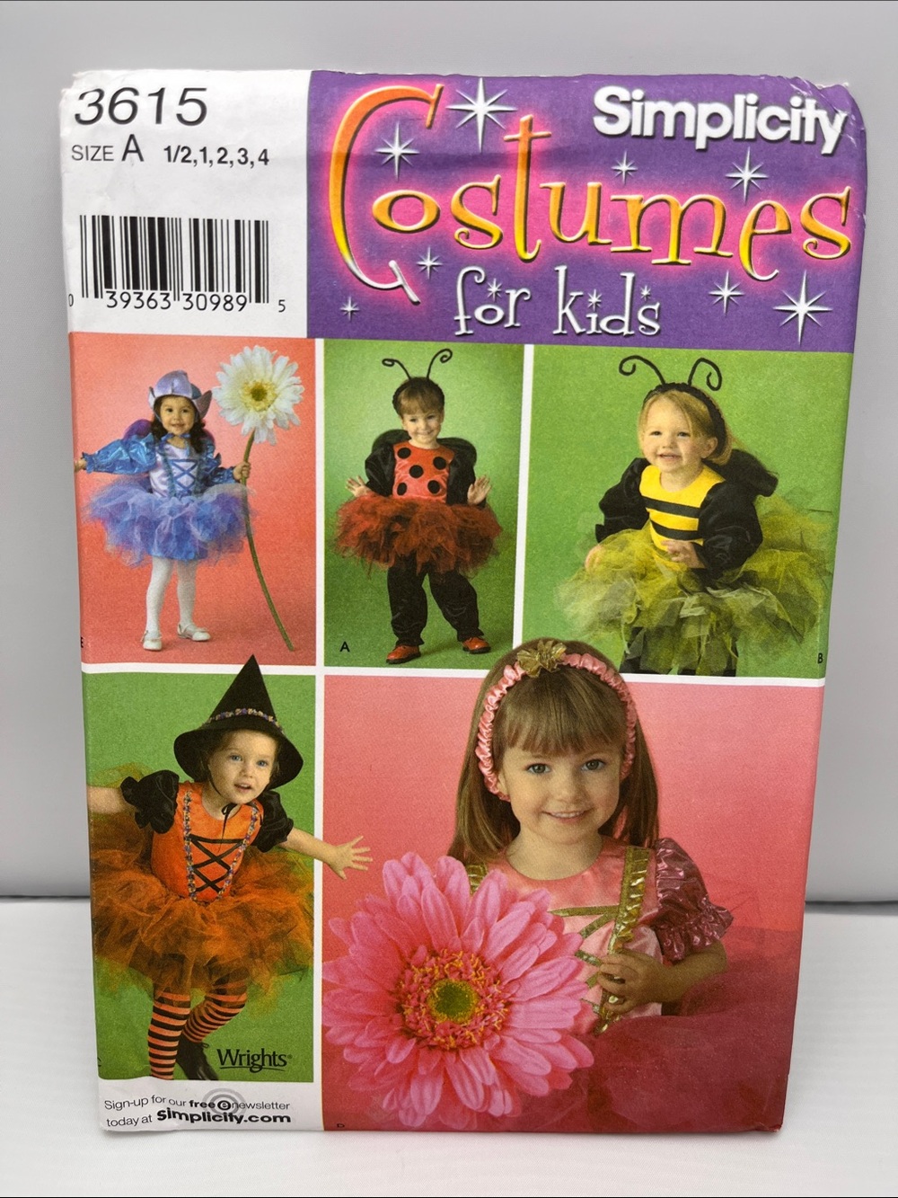 Simplicity Kids Costume Pattern 3615 - Multi-Color Tutu Costumes